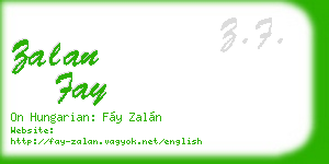 zalan fay business card
